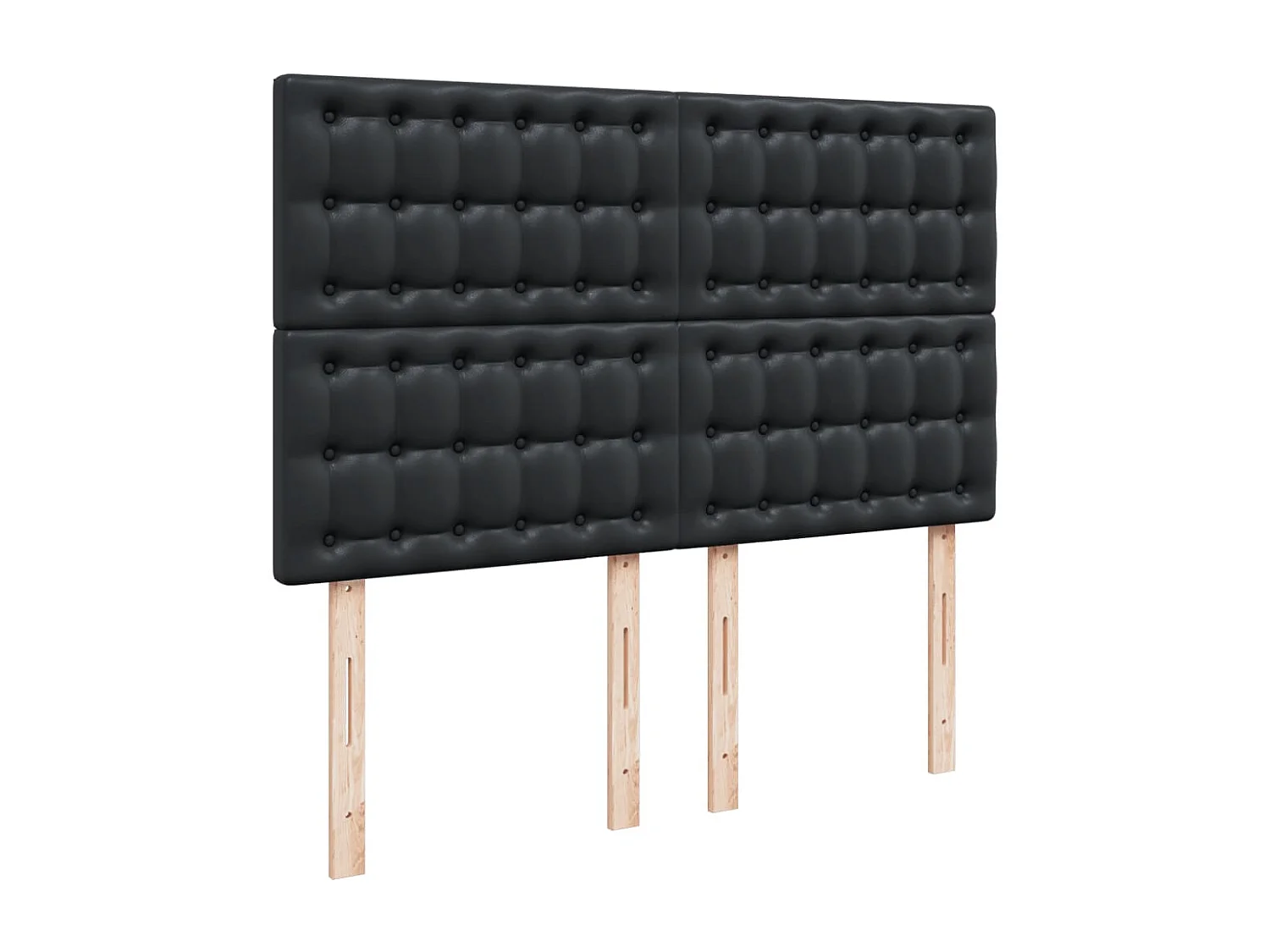 Boxspring met matras kunstleer zwart 140x200 cm