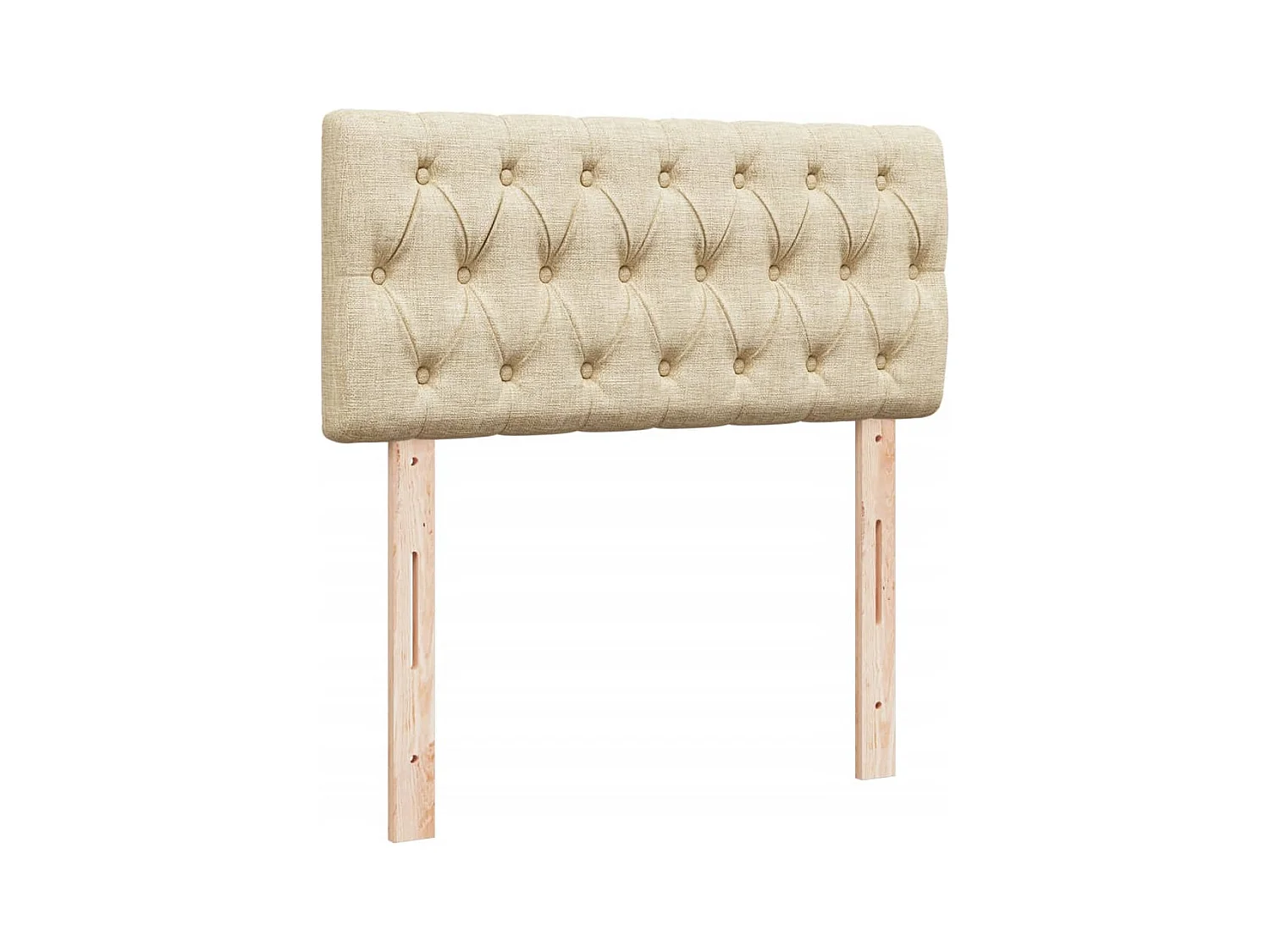 Sommier à lattes de lit avec matelas Crème 100x200 cm Tissu