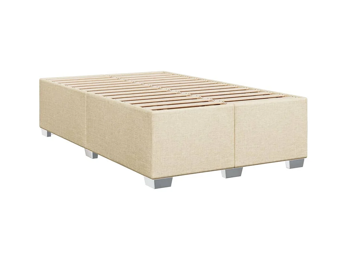 Sommier à lattes de lit avec matelas Crème 100x200 cm Tissu