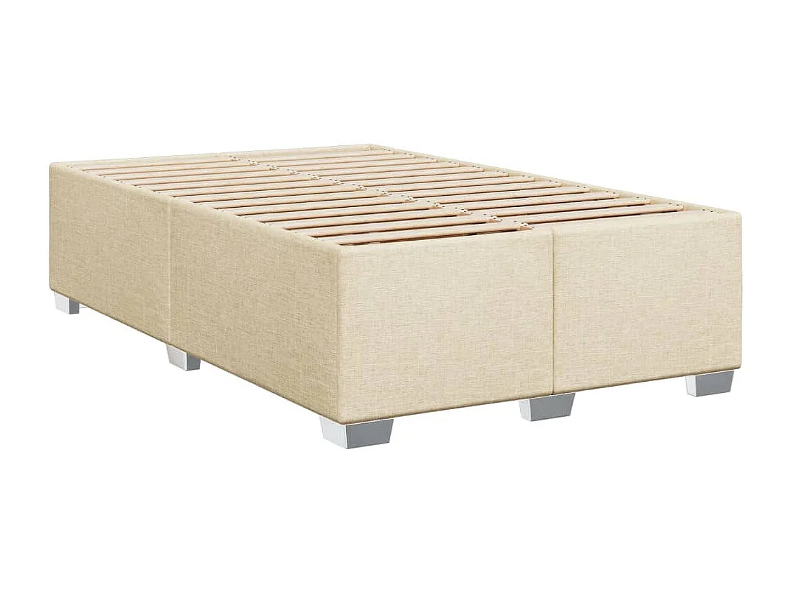 Sommier à lattes de lit avec matelas Crème 100x200 cm Tissu