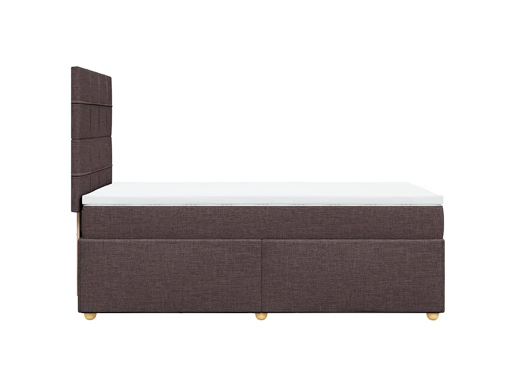 Boxspringbett mit Matratze Dunkelbraun 90x190 cm Stoff