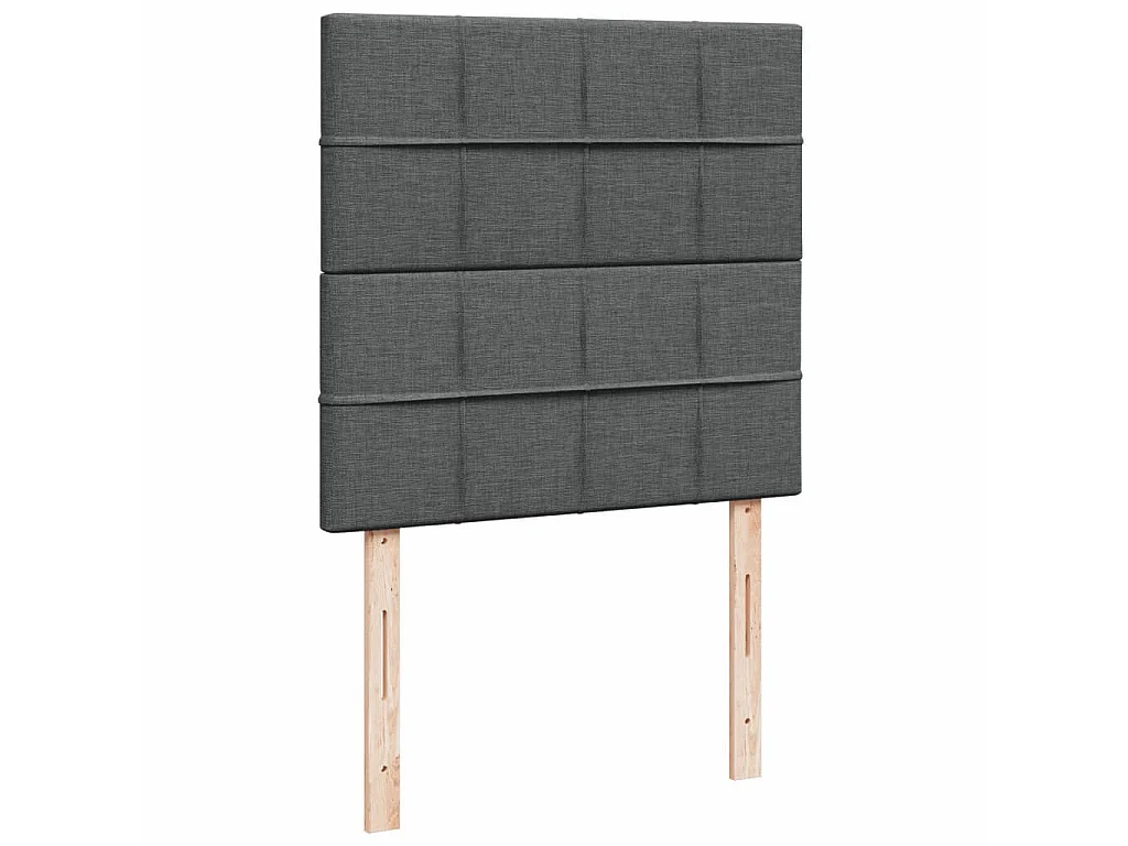 Boxspringbett mit Matratze Dunkelgrau 90x200 cm Stoff