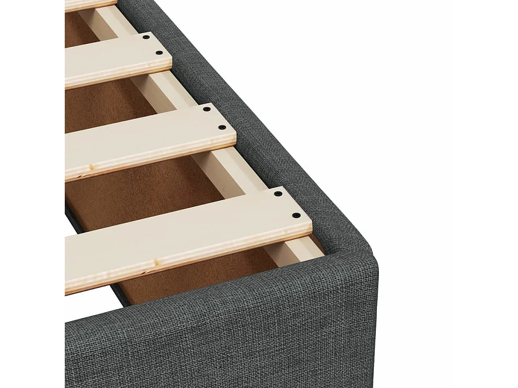 Boxspringbett mit Matratze Dunkelgrau 90x200 cm Stoff
