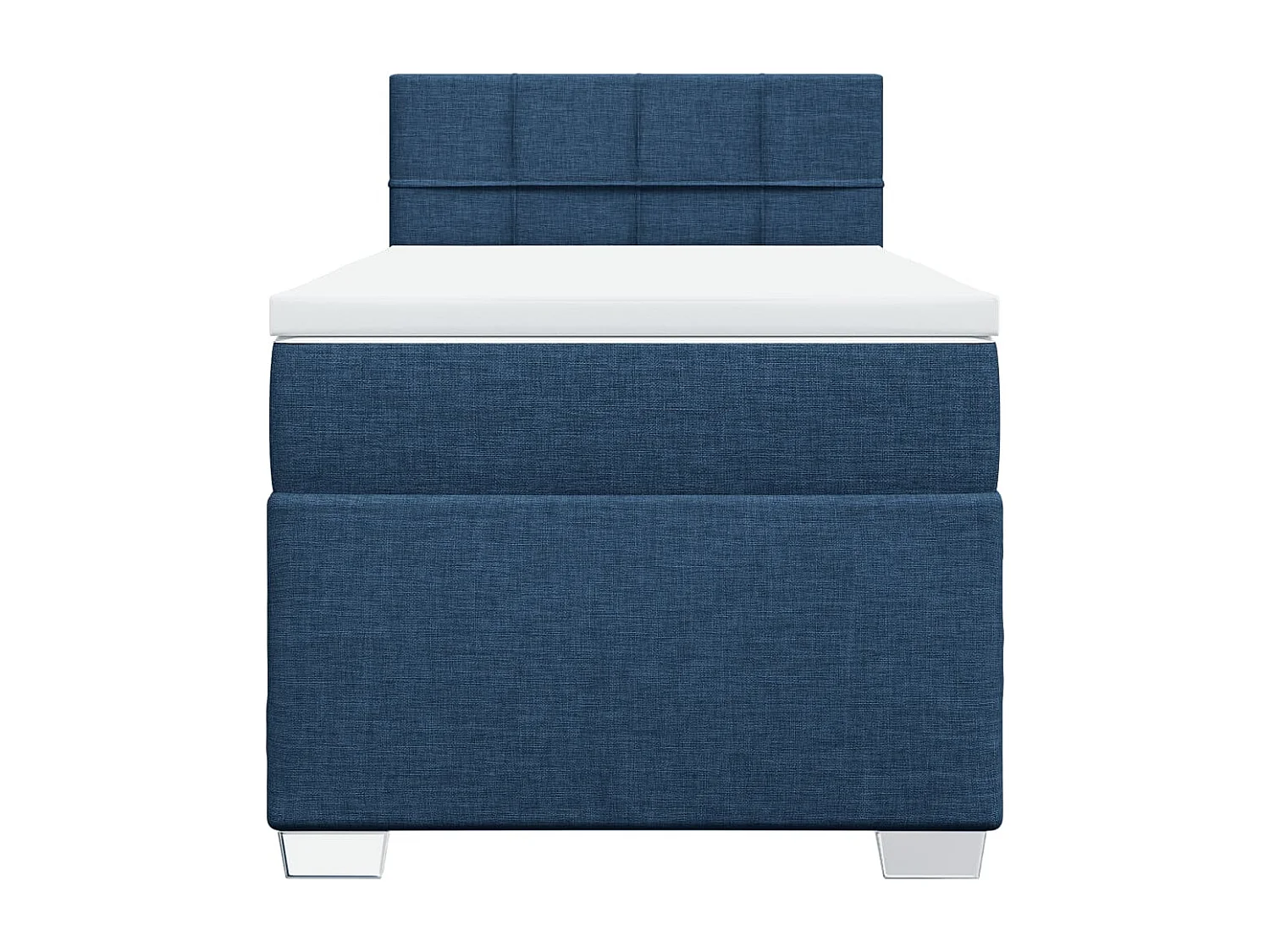 Sommier à lattes de lit avec matelas Bleu 100x200 cm Tissu