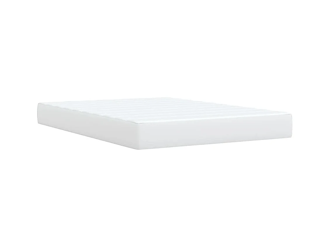 Giroletto a Molle con Materasso Bianco 160x200 cm in Similpelle
