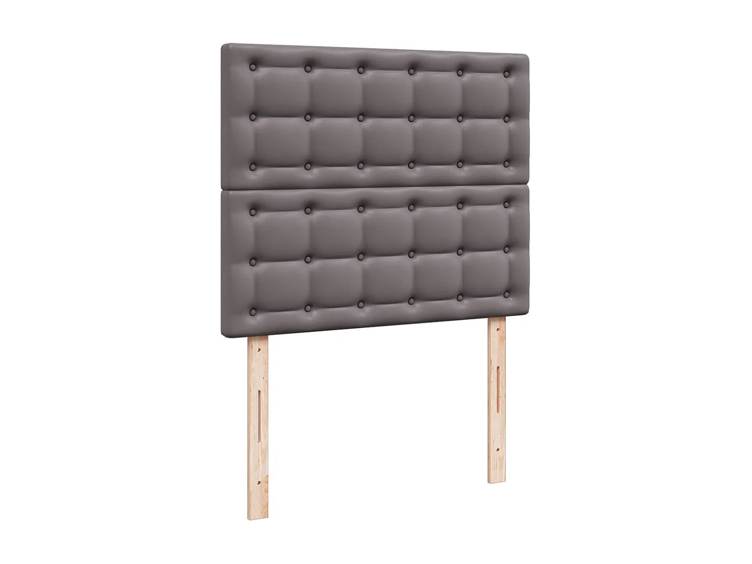 Sommier à lattes de lit avec matelas gris 120x190 cm similicuir