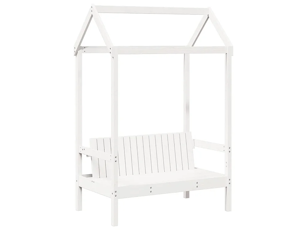 Ensemble de lit et de banc avec toit sans matelas 75x190 cm