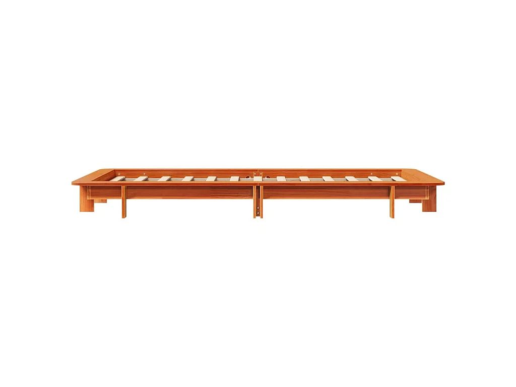 Cadre de lit sans matelas cire marron 90x190 cm bois pin massif