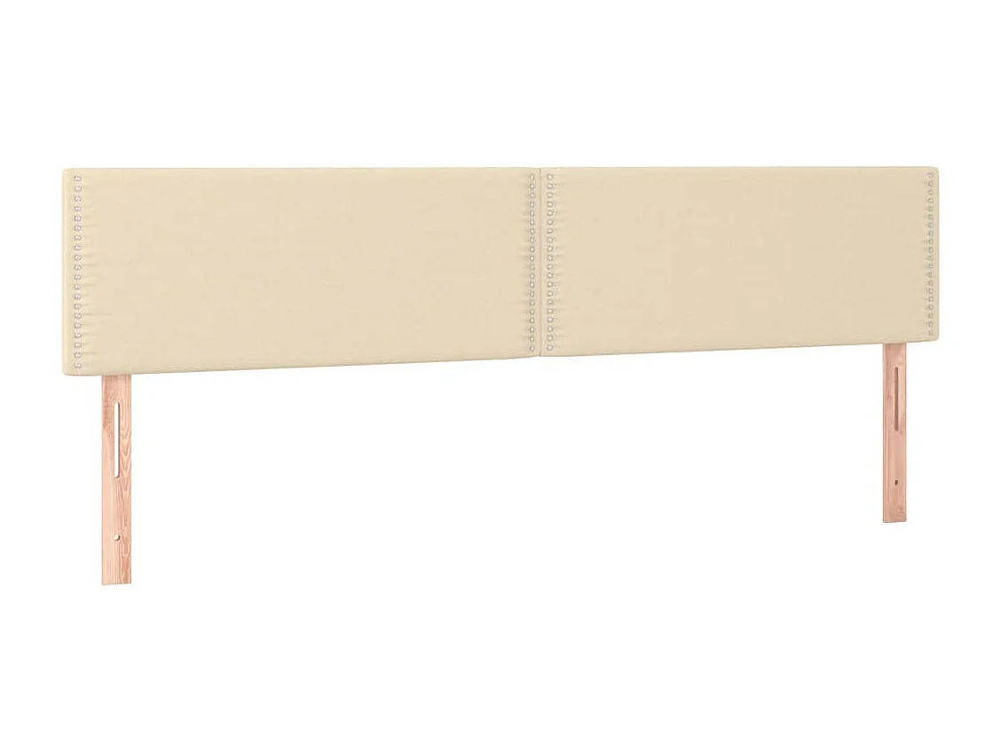 Cama box spring c/ colchão e LED 120x190 cm tecido cor creme