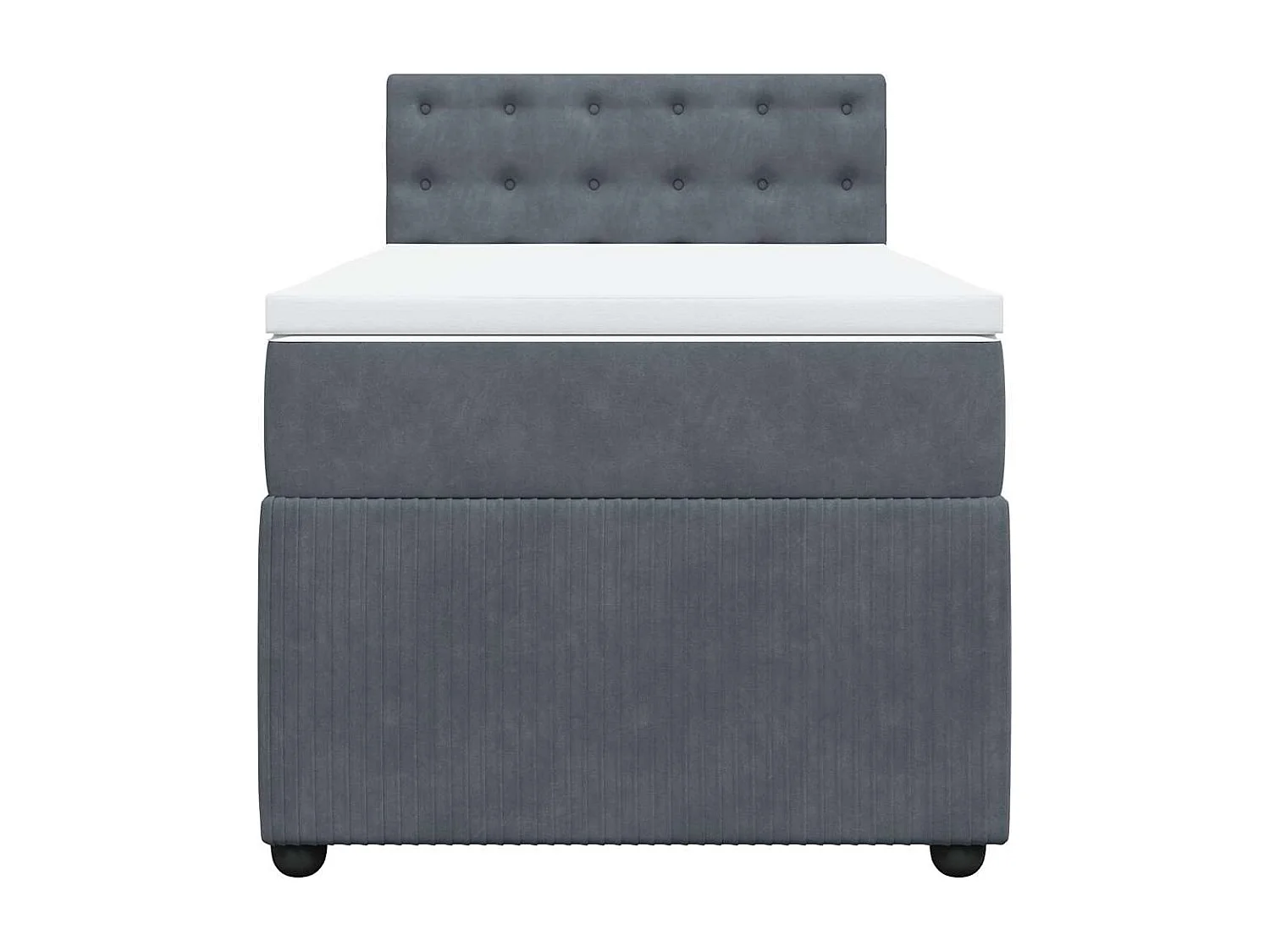 Sommier à lattes de lit avec matelas Gris foncé 100x200 cm