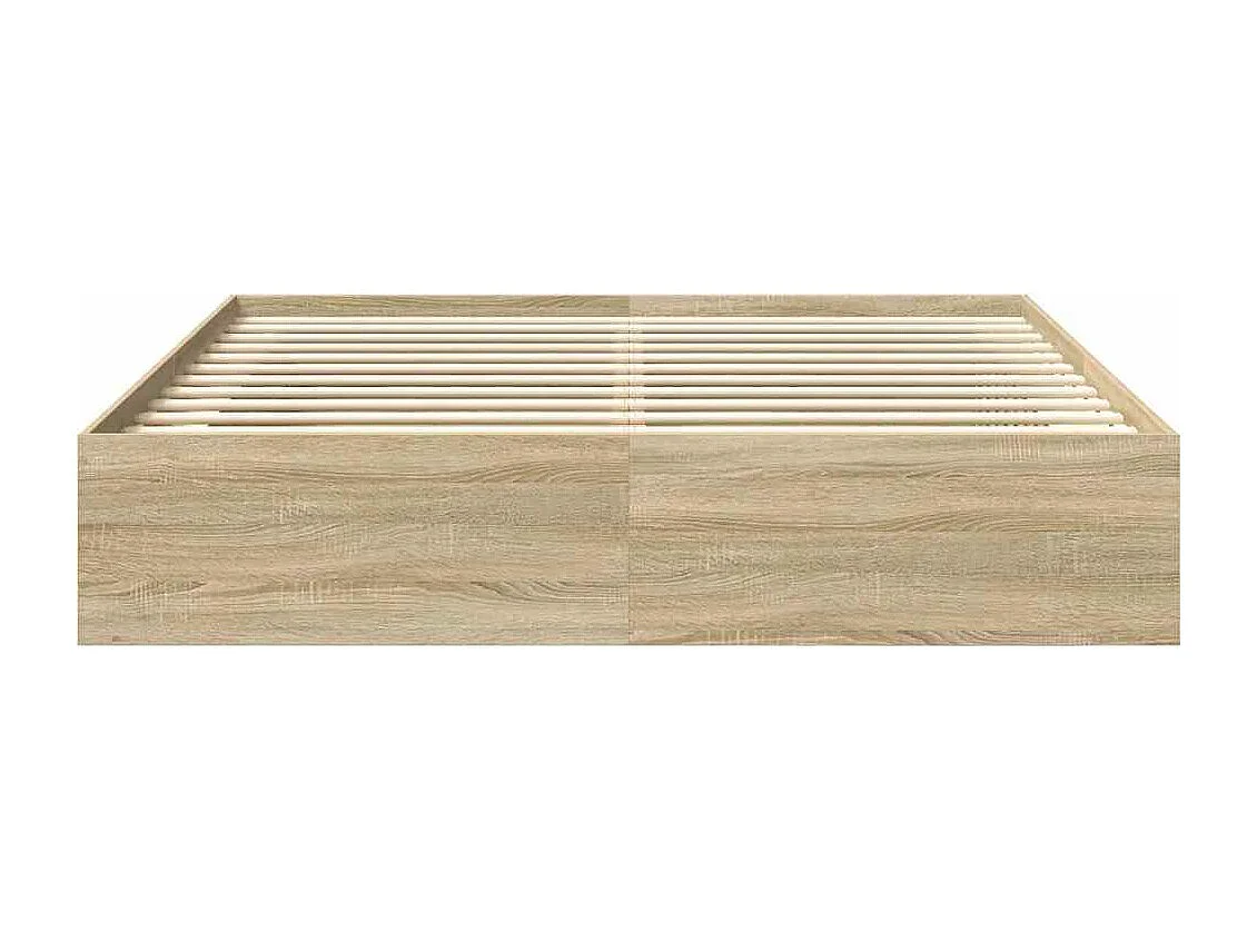 Cadre de lit sans matelas chêne sonoma 200x200 cm
