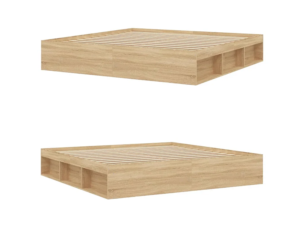 Estrutura de cama 200x200 cm carvalho sonoma