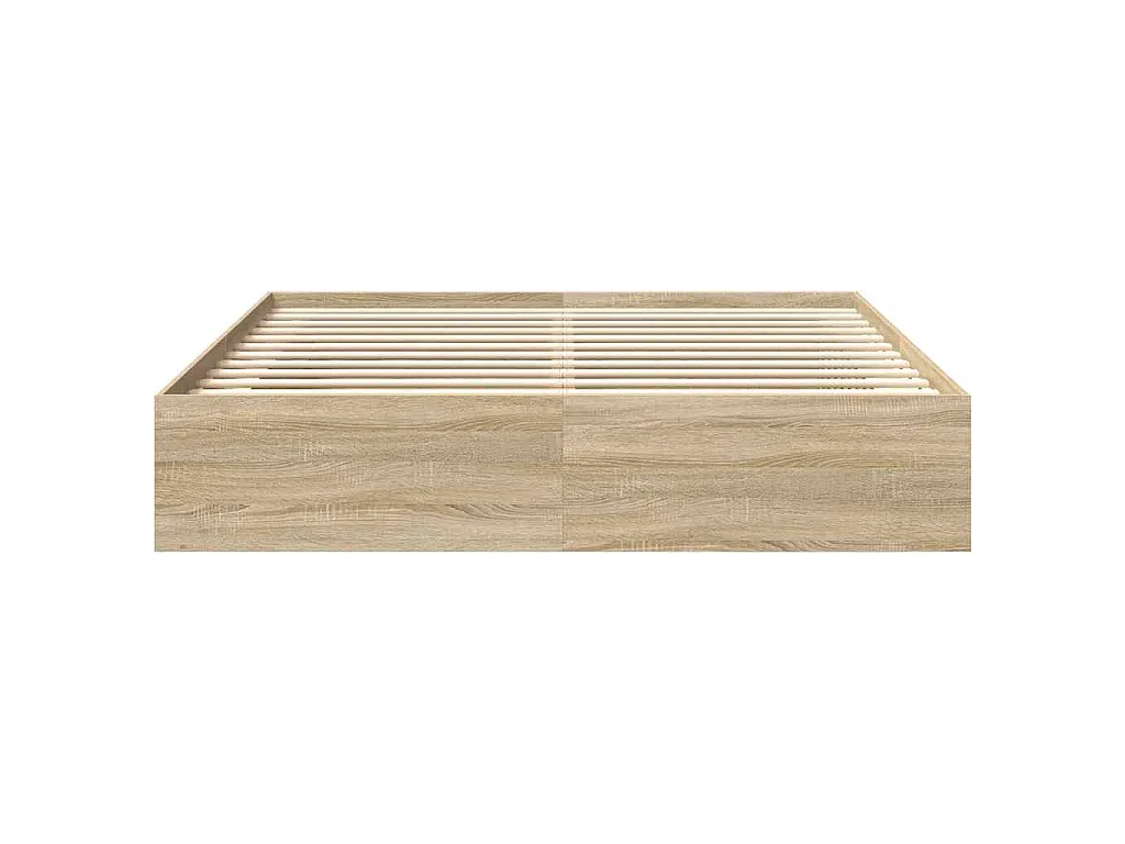 Cadre de lit sans matelas chêne sonoma 200x200 cm