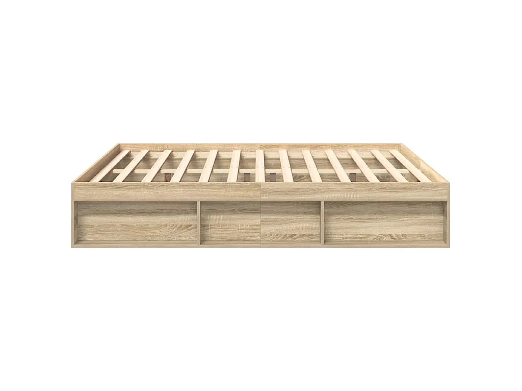 Cadre de lit sans matelas chêne sonoma 200x200 cm