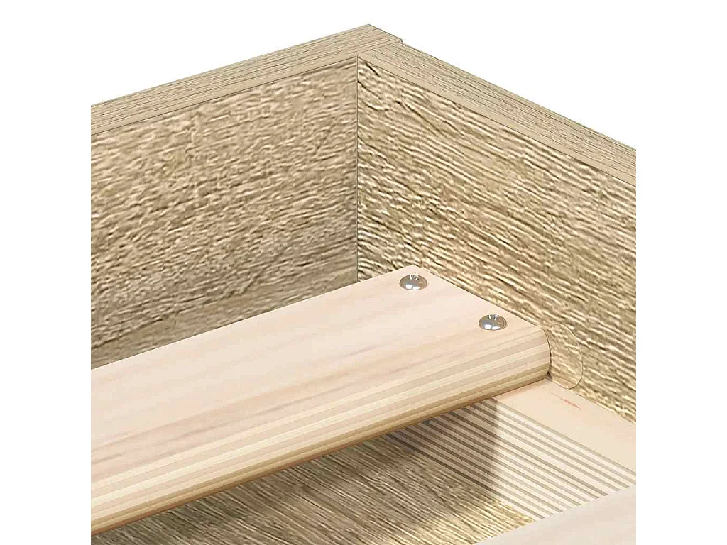 Cadre de lit sans matelas chêne sonoma 200x200 cm