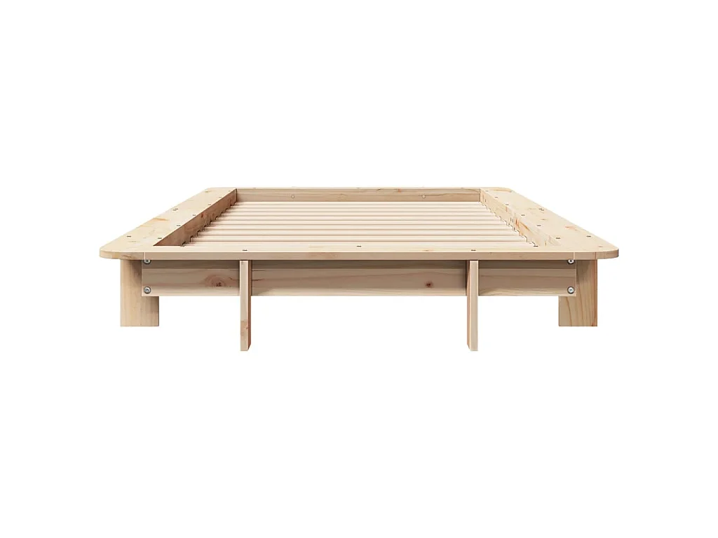 Cadre de lit sans matelas 90x200 cm bois de pin massif