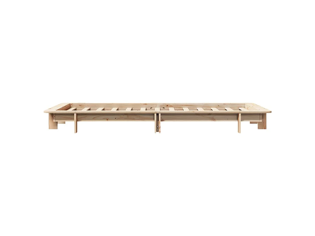 Cadre de lit sans matelas 90x200 cm bois de pin massif