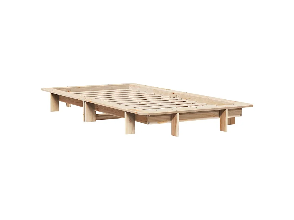 Cadre de lit sans matelas 90x200 cm bois de pin massif