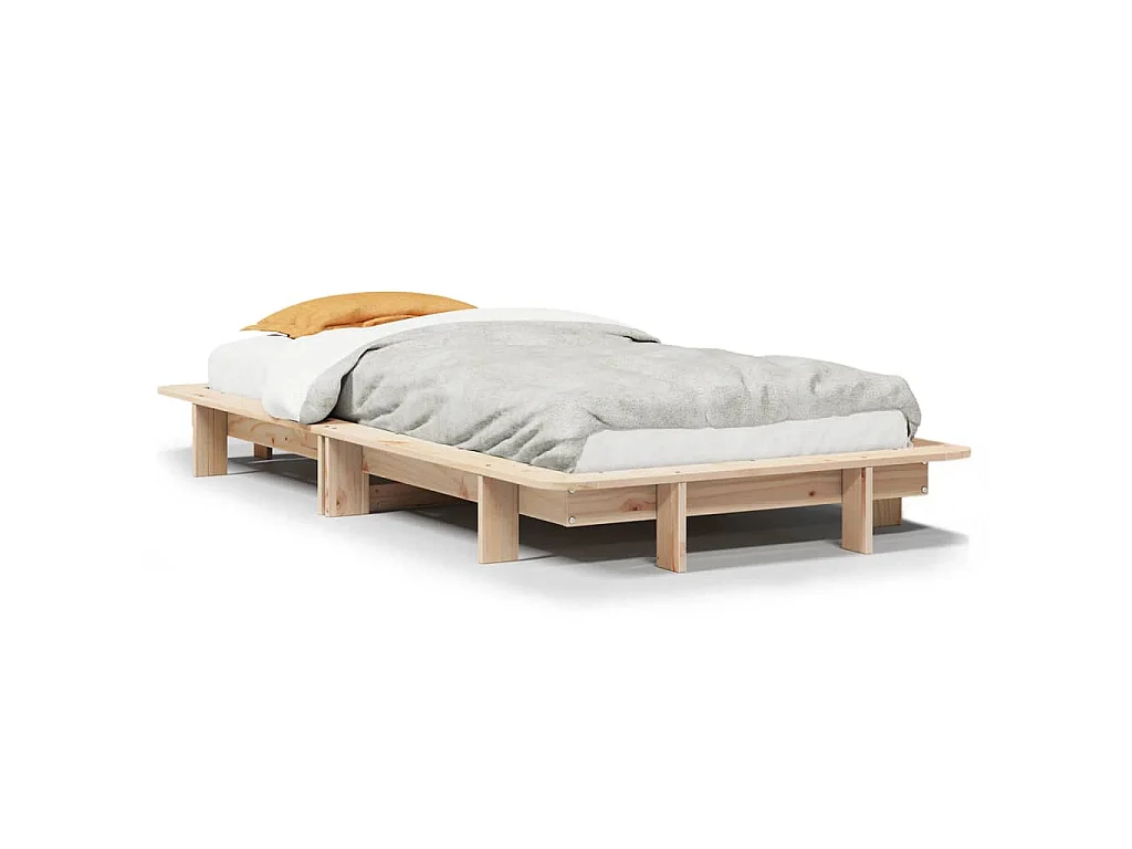 Cadre de lit sans matelas 90x200 cm bois de pin massif