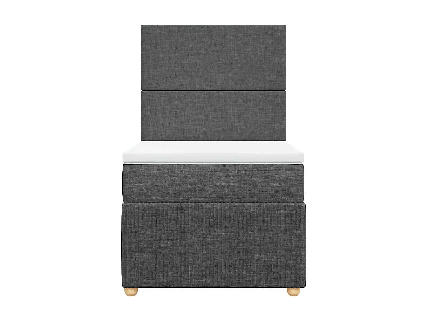 Boxspring met matras stof donkergrijs 90x190 cm