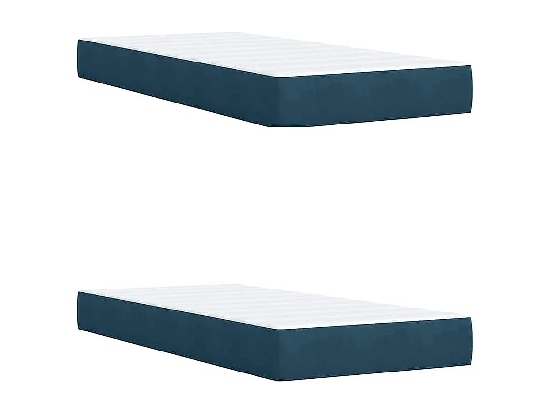 Boxspringbett mit Matratze Blau 200x200 cm Samt