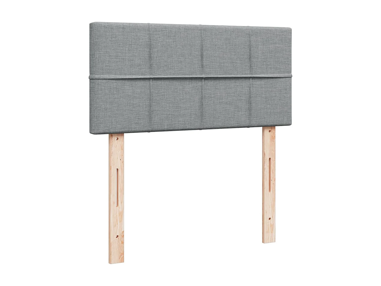 Cama box spring con colchón tela gris claro 100x200 cm