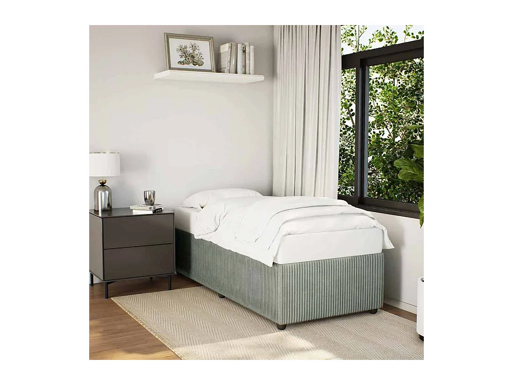 Bedframe zonder matras 80x200 cm fluweel lichtgrijs