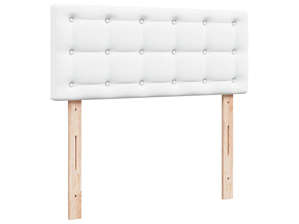 Boxspring met matras kunstleer wit 120x190 cm