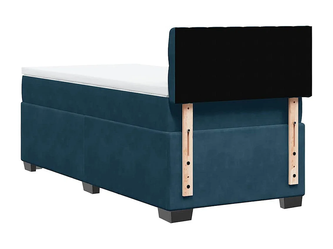 Boxspring met matras fluweel blauw 100x200 cm