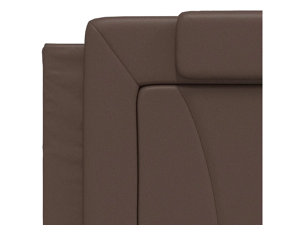 Bed "Viana" met matras kunstleer bruin 200x200 cm