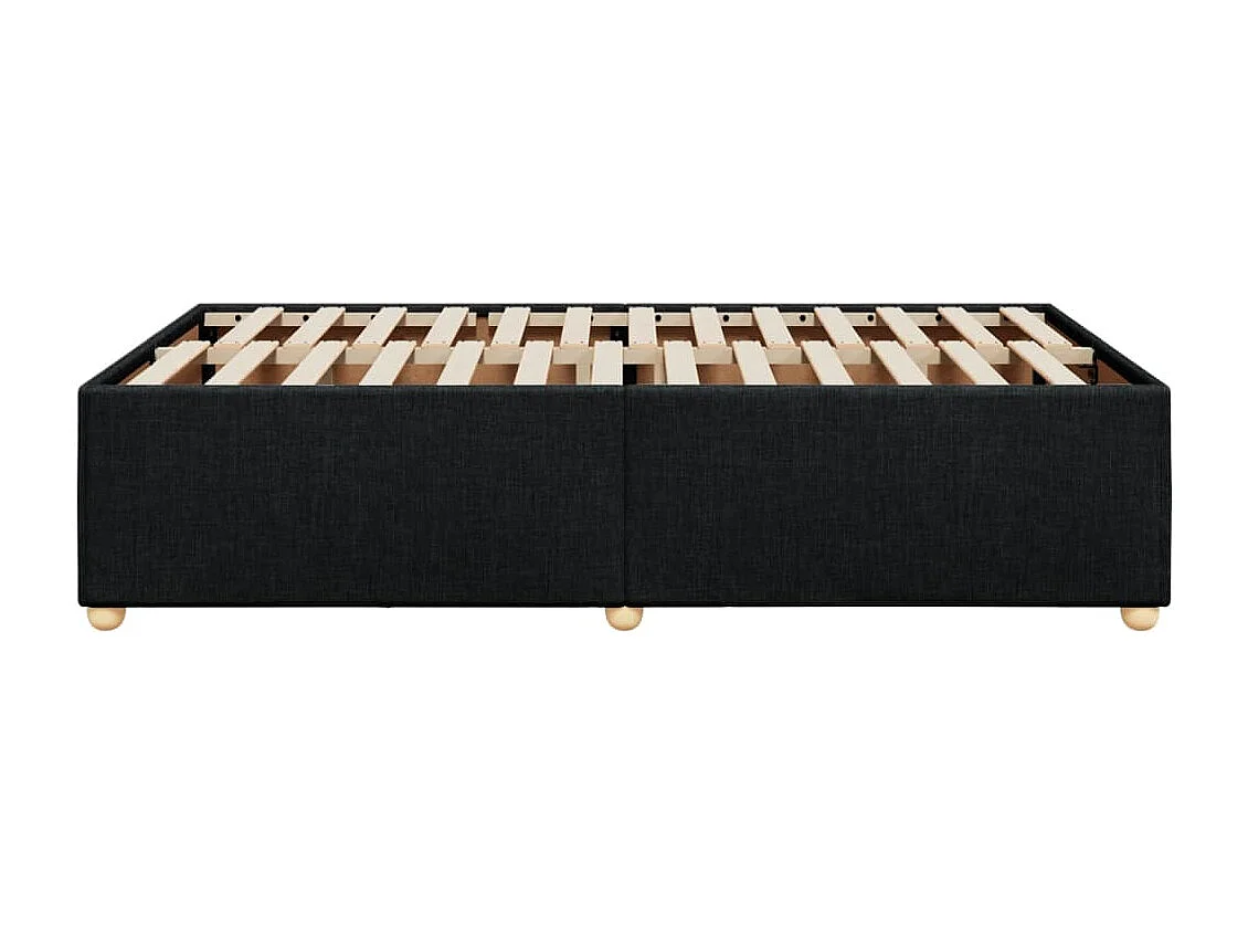 Cadre de lit sans matelas noir 120x190 cm tissu