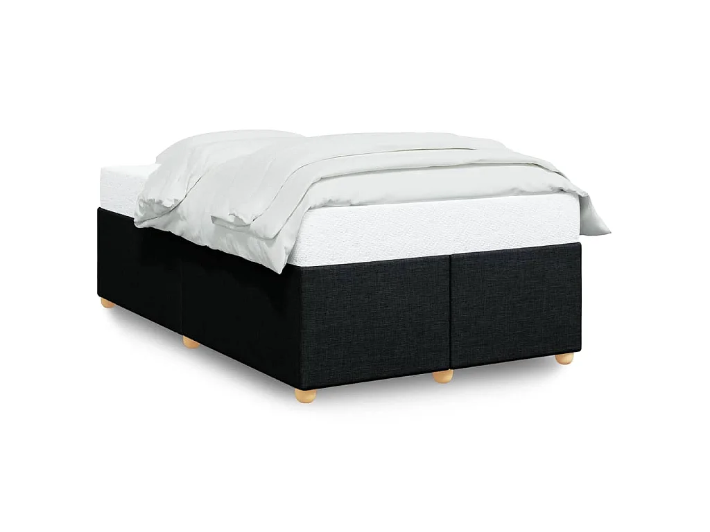 Cadre de lit sans matelas noir 120x190 cm tissu