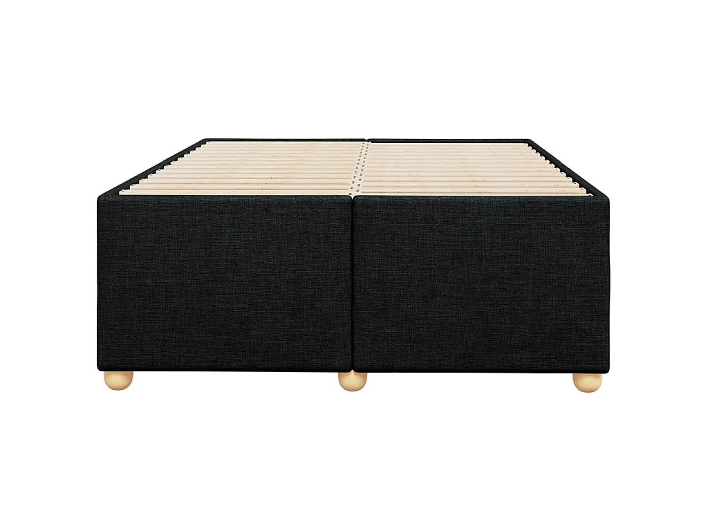 Cadre de lit sans matelas noir 120x190 cm tissu