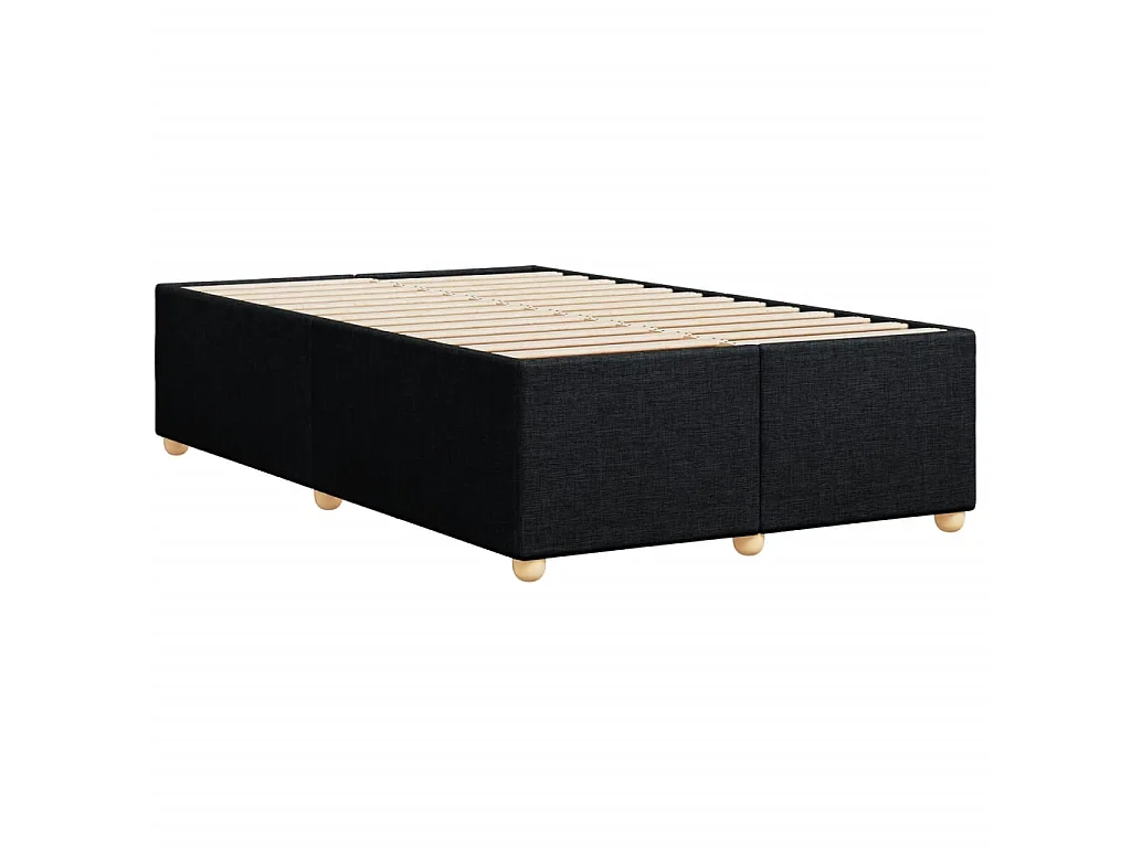 Cadre de lit sans matelas noir 120x190 cm tissu
