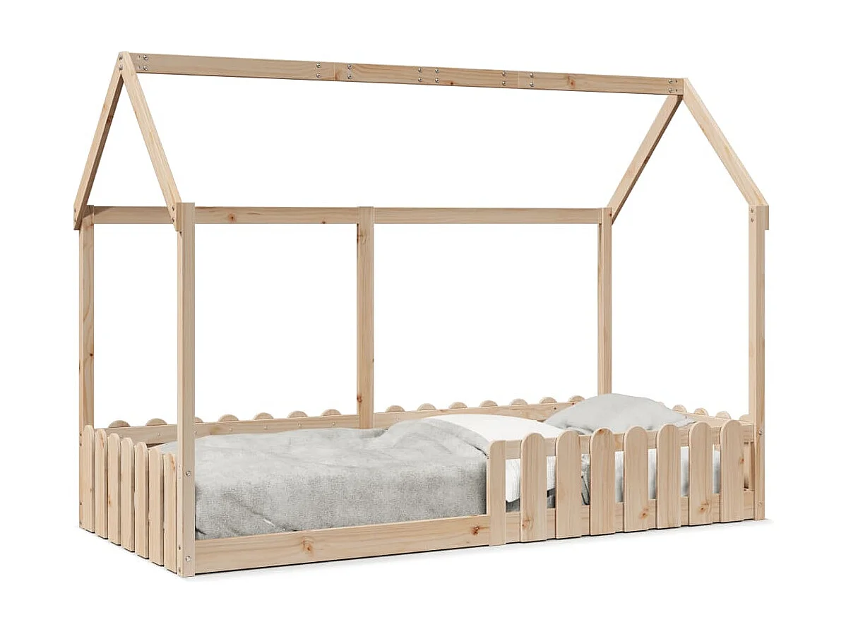 Kinderbett 90x200 cm Massivholz Kiefer