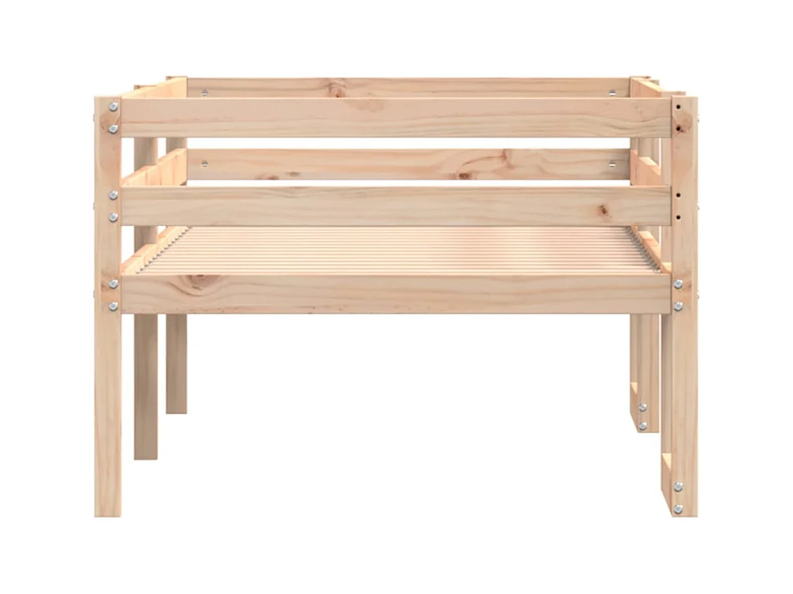 Kinderbedframe massief grenenhout 75x190 cm