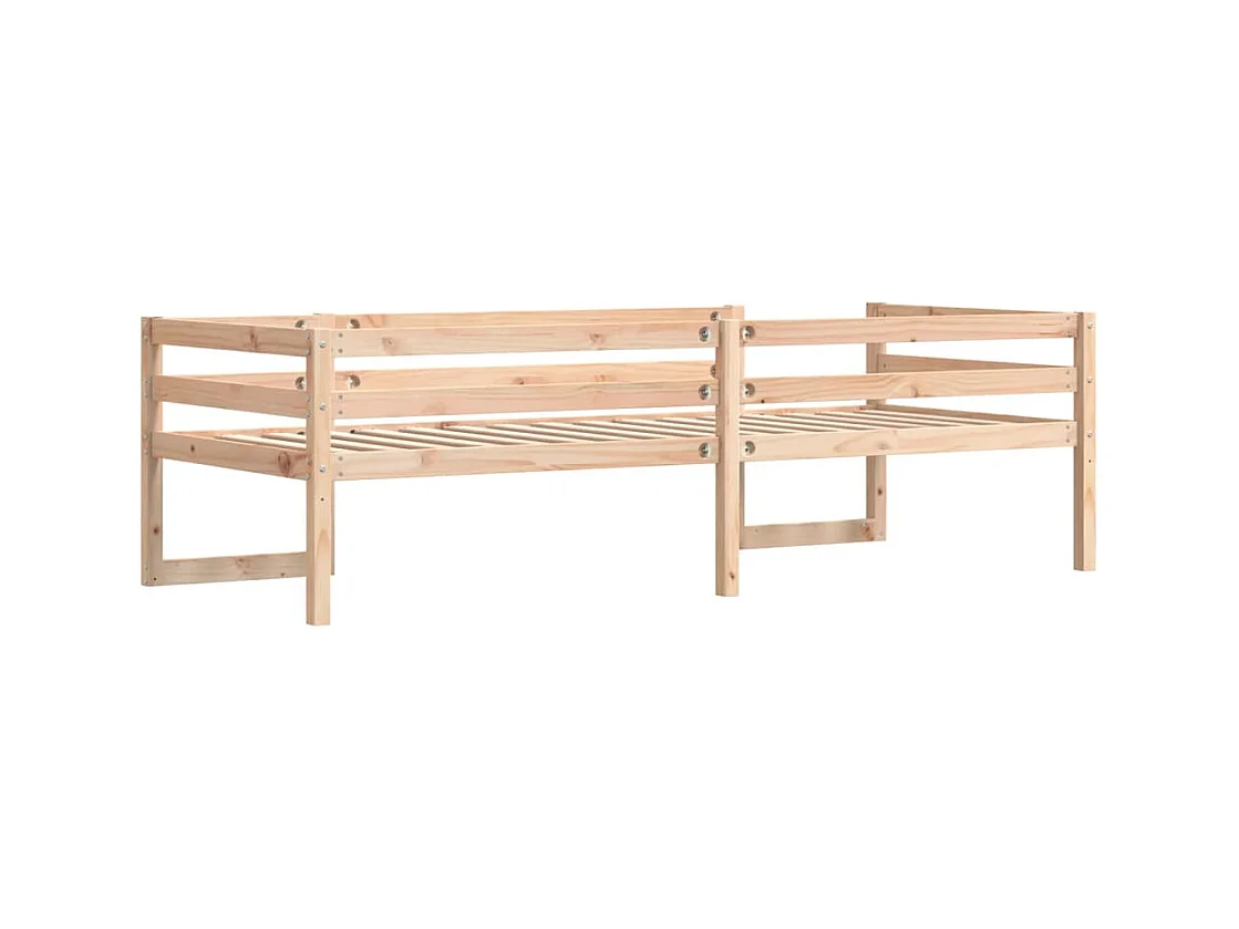 Kinderbedframe massief grenenhout 75x190 cm