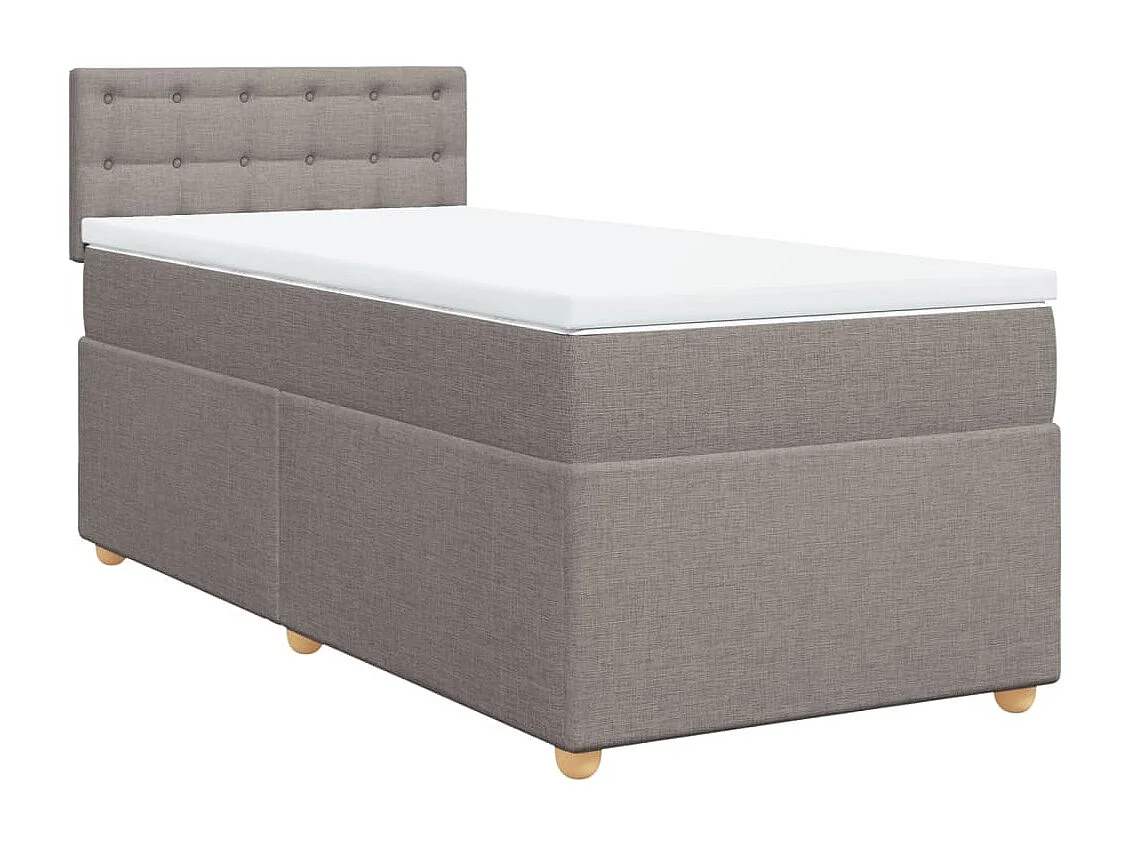 Boxspringbett mit Matratze Taupe 80x200 cm Stoff