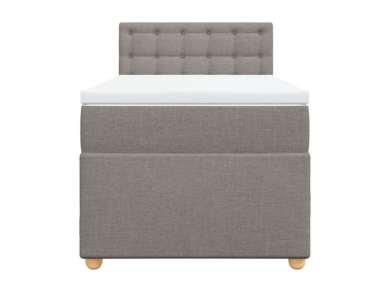 Boxspringbett mit Matratze Taupe 80x200 cm Stoff