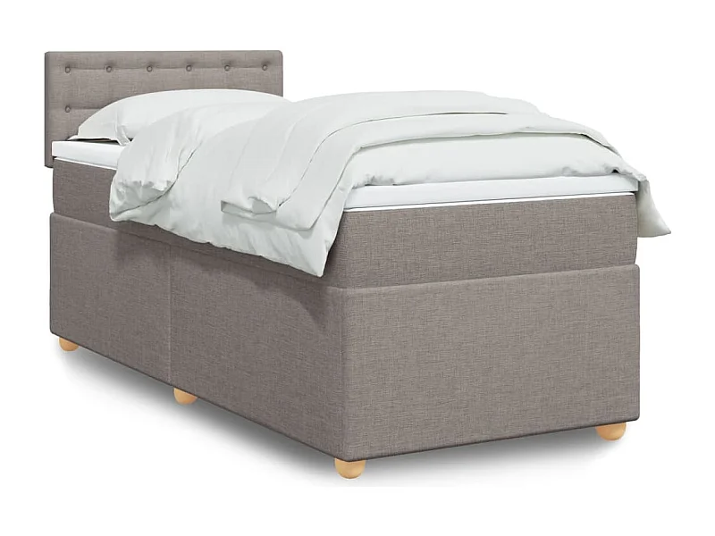 Sommier à lattes de lit avec matelas Taupe 80x200 cm Tissu