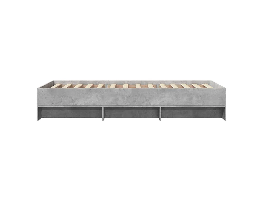 Bedframe bewerkt hout betongrijs 100x200 cm