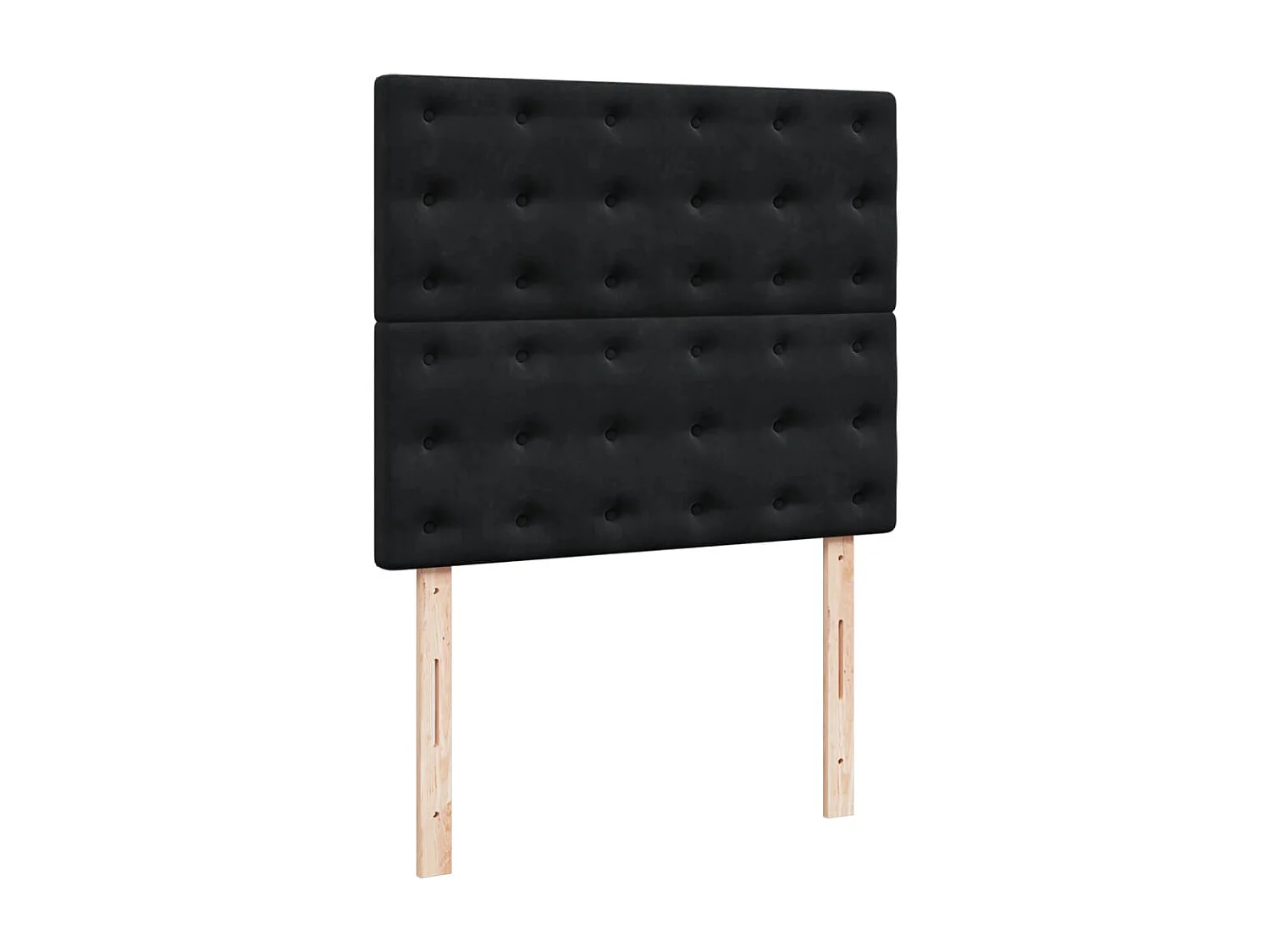 Cama box spring con colchón terciopelo negro 120x190 cm