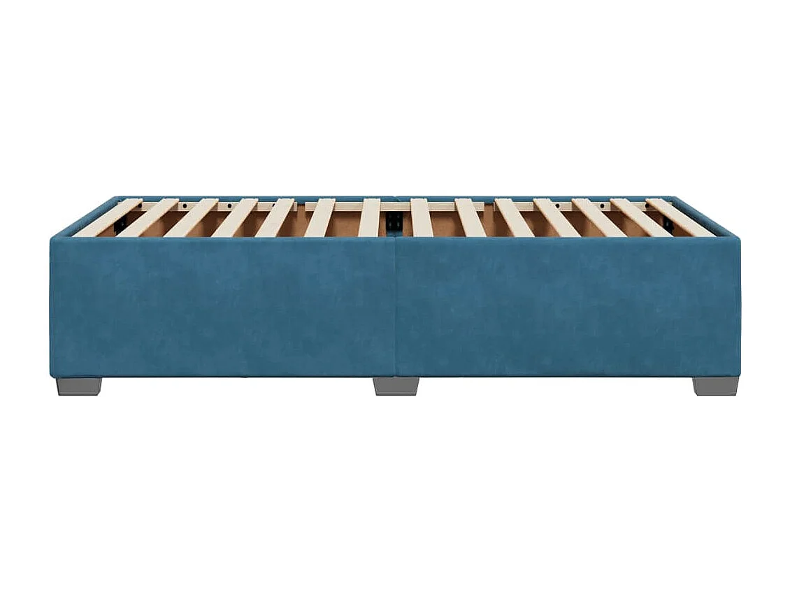 Cadre de lit sans matelas bleu 90x190 cm velours