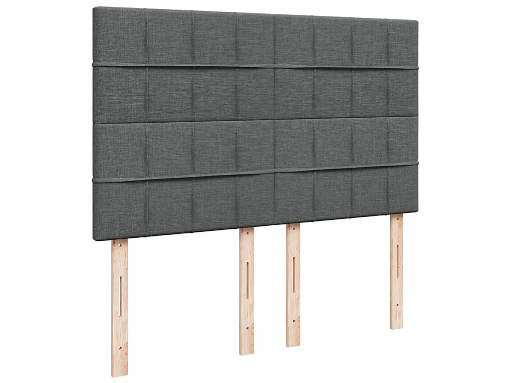 Boxspringbett mit Matratze Dunkelgrau 160x200 cm Stoff
