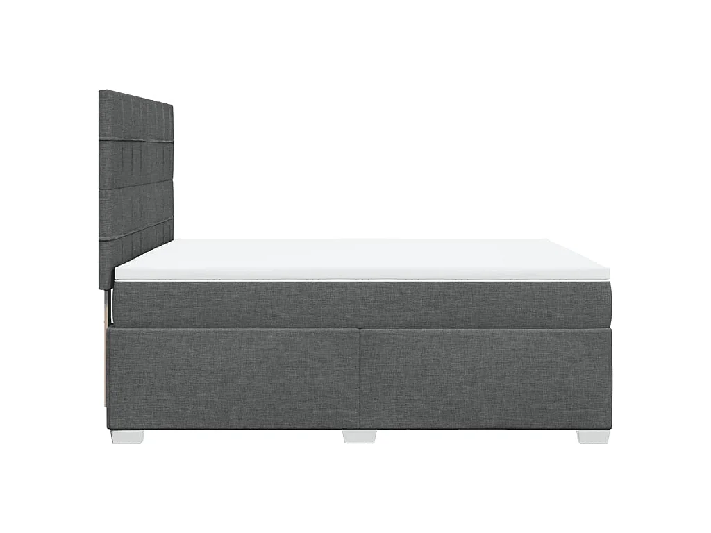 Boxspringbett mit Matratze Dunkelgrau 160x200 cm Stoff