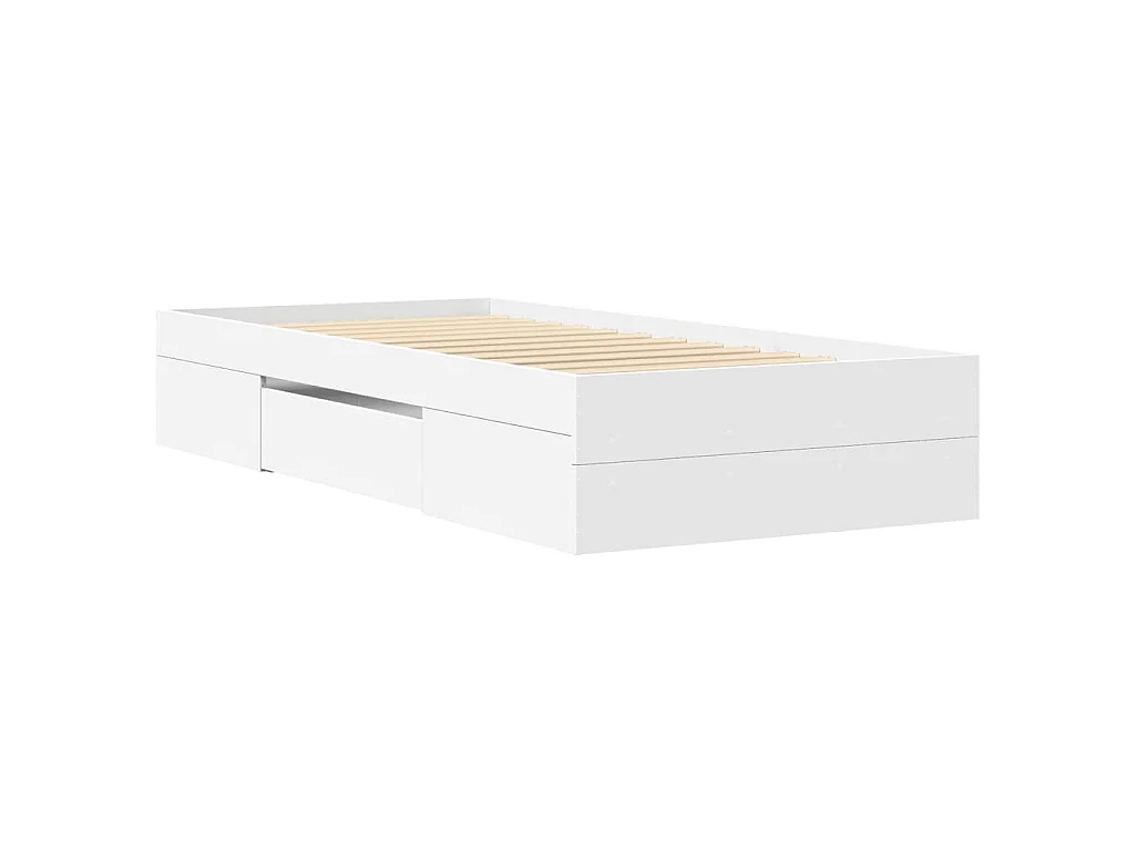 Bettgestell Weiß 90x190 cm Holzwerkstoff