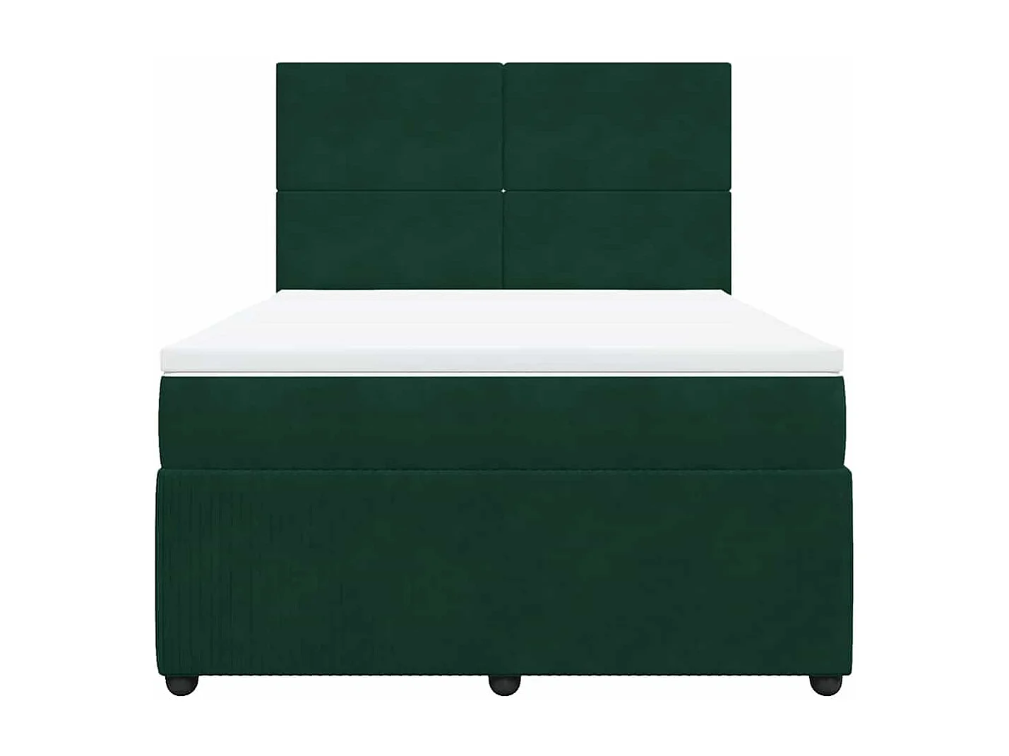 Boxspring met matras fluweel donkergroen 160x200 cm