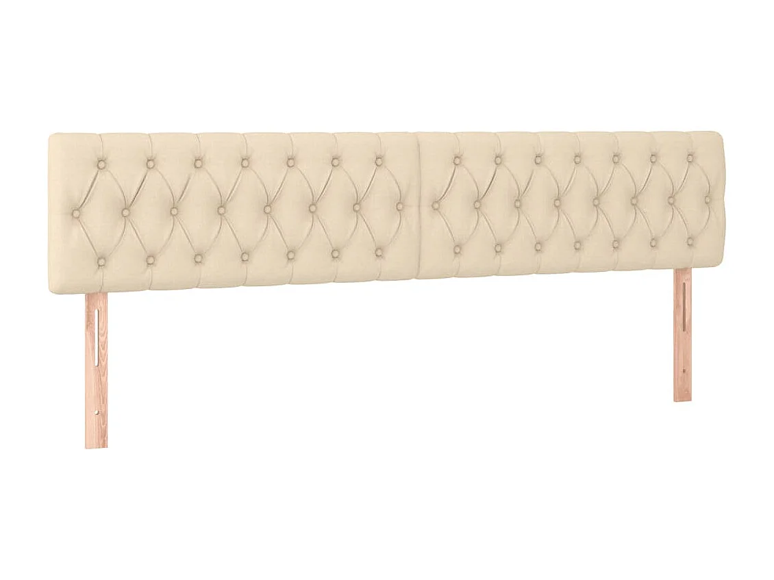 Boxspring met matras stof crèmekleurig 120x190 cm