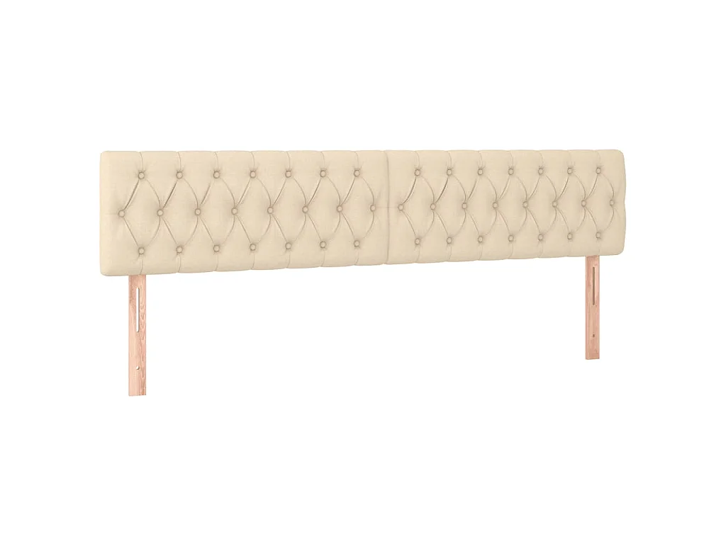 Boxspring met matras stof crèmekleurig 120x190 cm