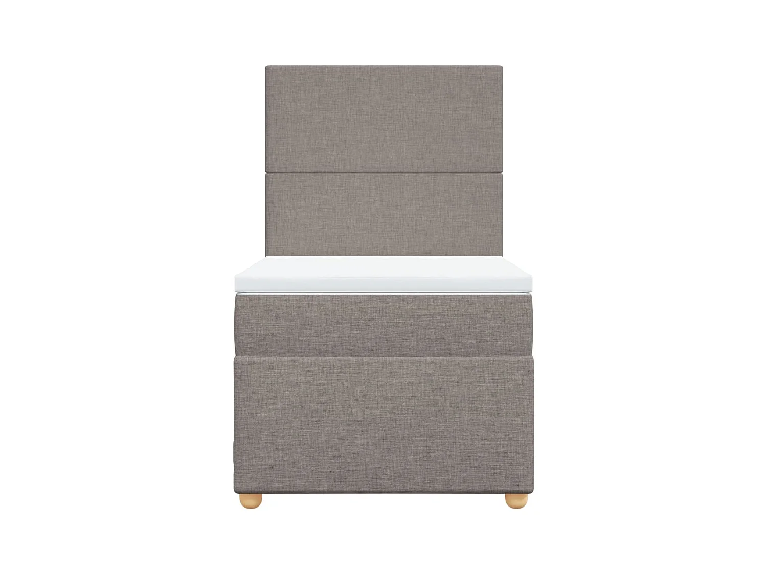 Sommier à lattes de lit avec matelas Taupe 100x200 cm Tissu